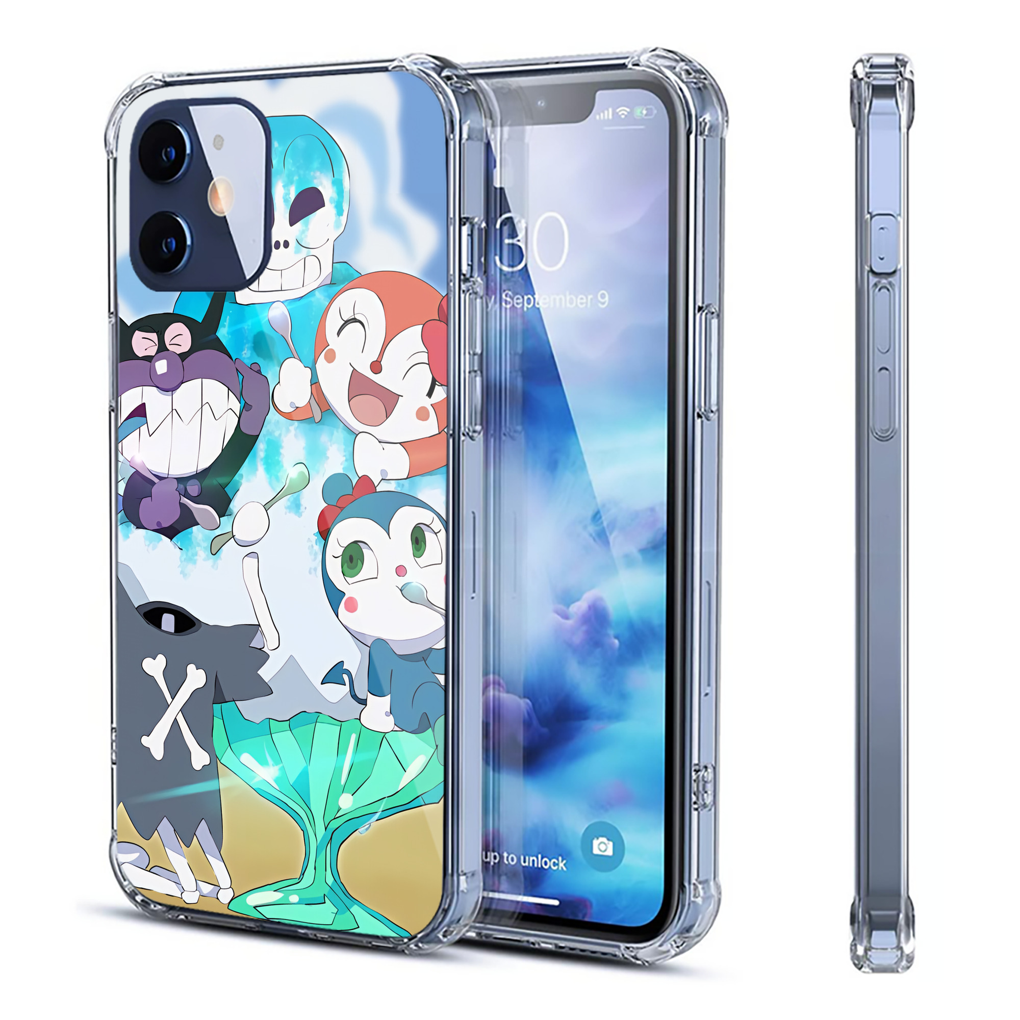 （画像用） アンパンマン Anpanman 【iPhone 12シリーズ対応】透明スマホケース（クリアソフトケース）